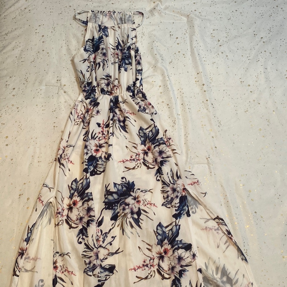 Long floral print sundress